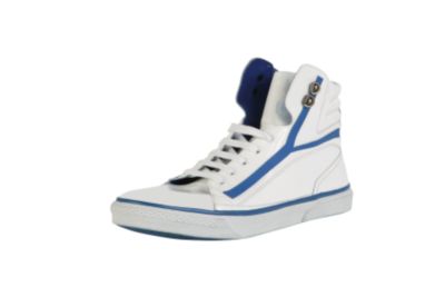 Sneaker with Y Detail in White Patent Leather